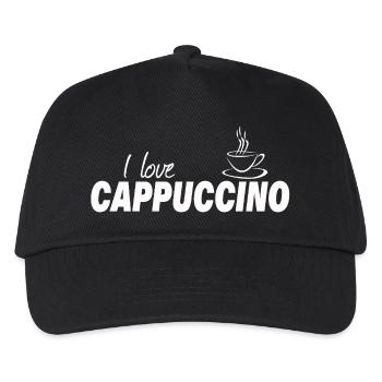 I LOVE CAPPUCCINO - Kinder Basecap - Schwarz - Vorne