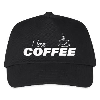 I LOVE COFFEE - Kinder Basecap - Schwarz - Vorne
