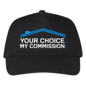 My commission Funny Realtor Real Estate Agent - Kids’ Baseball Cap - black - Front