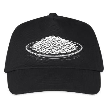 Partnermotiv Spätzle (weiß) - Kinder Basecap - Schwarz - Vorne
