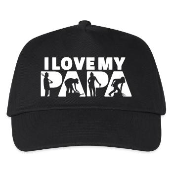 I Love My Papa Ground Maintenance Gardener - Kids’ Baseball Cap - black - Front