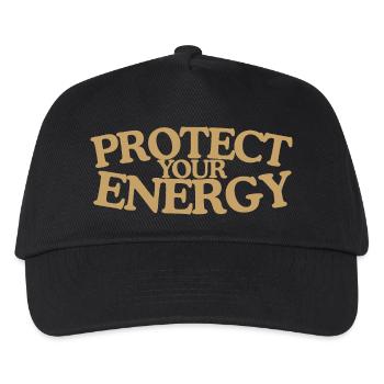 Protect your energy Retro Saying Design - Kids’ Baseball Cap - black - Front