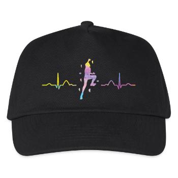 Battement de cœur de Boulderer Bloc Bloc - Casquette de baseball Enfant - noir - Devant