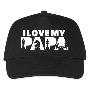 Funny Chess Player Life Pie Chart - Kids’ Baseball Cap - black - Front