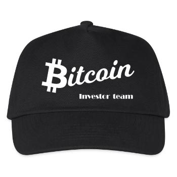 Krypto Investor Team Grafik - Kinder Basecap - Schwarz - Vorne