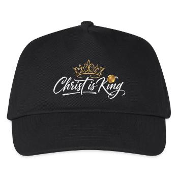 Christ is King - Krone Design - Kinder Basecap - Schwarz - Vorne