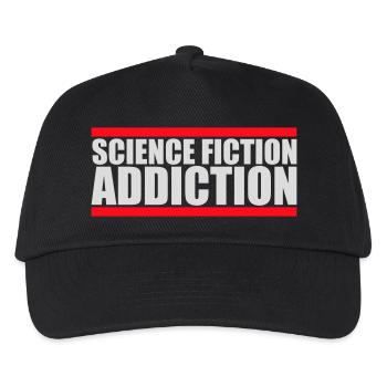 Science Fiction Addict Sci Fi Liebhaber Zitat Text - Kinder Basecap - Schwarz - Vorne