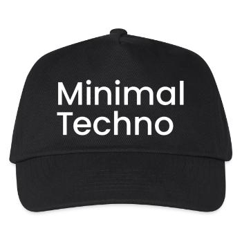 Minimaler Techno - Kinder Basecap - Schwarz - Vorne