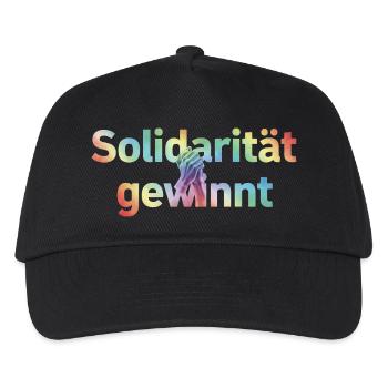 Solidarität gewinnt Statement Pride Fans LGBTQ - Kinder Basecap - Schwarz - Vorne