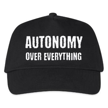 Autonomy Over Everything PDA Neurodivergent Gift - Kids’ Baseball Cap - black - Front