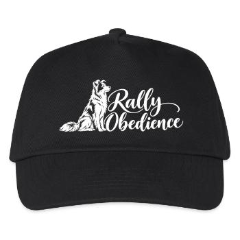 Rally Obedience – Border Collie - Kinder Basecap - Schwarz - Vorne