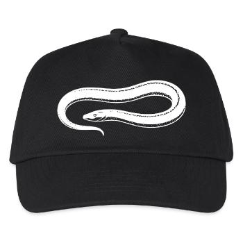 Aal angeln Geschenk für Nachtangler & Fischer  - Kinder Basecap - Schwarz - Vorne