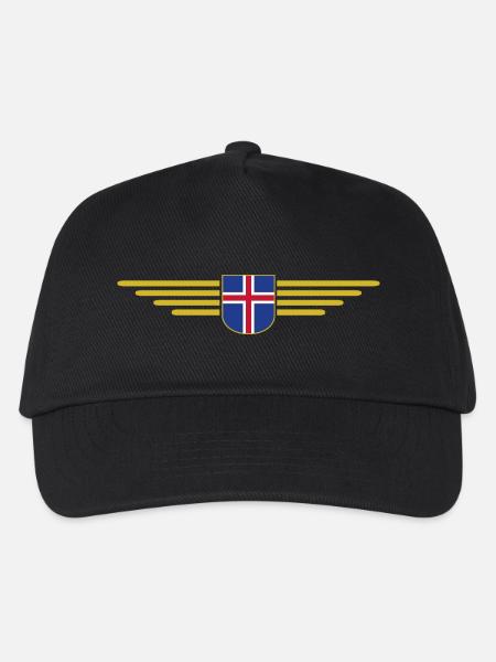 Ich liebe Island Design T-Shirt Outfit - Kinder Basecap - Schwarz