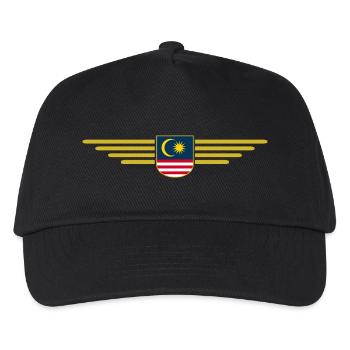 Malaysia Fan Outfit T Shirt Design - Kinder Basecap - Schwarz - Vorne
