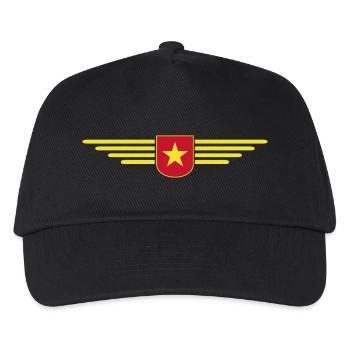 Vietnam Fan, Outfit T Shirt Design - Kinder Basecap - Schwarz - Vorne