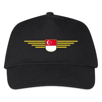 Singapour Fan Outfit Design T Shirt - Casquette de baseball Enfant - noir - Devant