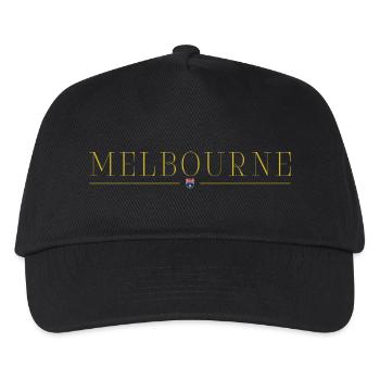 Melbourne, Australien Fan Outfit T Shirt Design - Kinder Basecap - Schwarz - Vorne
