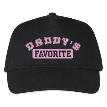 Daddy's favorite rosa - Kinder Basecap - Schwarz - Vorne