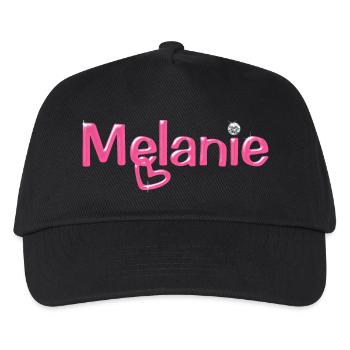 Melanie Name Balloon Font - Kids’ Baseball Cap - black - Front