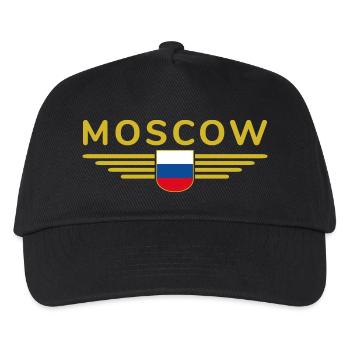 Moskau T-Shirt – Metropole der Eleganz - Kinder Basecap - Schwarz - Vorne