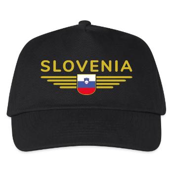 Stylisches Slowenien Design - Kinder Basecap - Schwarz - Vorne