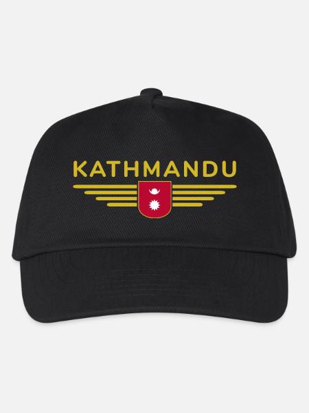 Kathmandu Design – Nepals Herz - Kinder Basecap - Schwarz