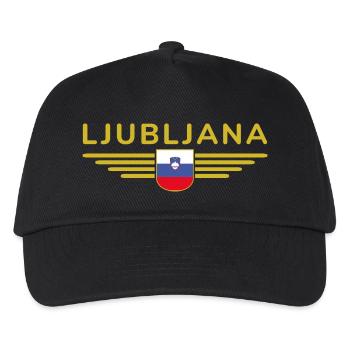 Trendy Ljubljana design - Kids’ Baseball Cap - black - Front