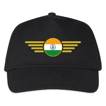 Ich liebe Indien, Stil Design T-Shirt - Kinder Basecap - Schwarz - Vorne