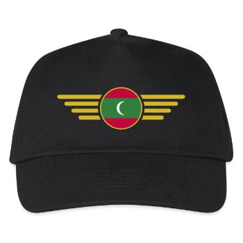 J’aime les Maldives, T-shirt design de style élégance - Casquette de baseball Enfant - noir - Devant