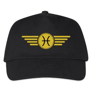 Zodiac sign Pisces, exclusive t-shirt design - Kids’ Baseball Cap - black - Front