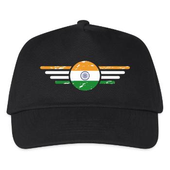 Ich liebe Indien, Stil Design T-Shirt - Kinder Basecap - Schwarz - Vorne