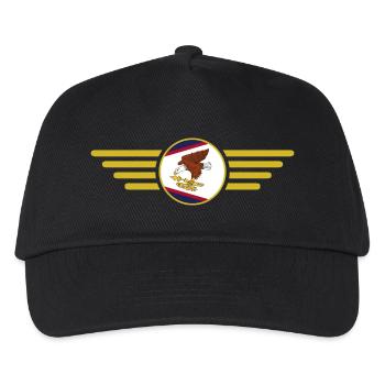 American Samoa, Eleganz Stil Design T-Shirt - Kinder Basecap - Schwarz - Vorne