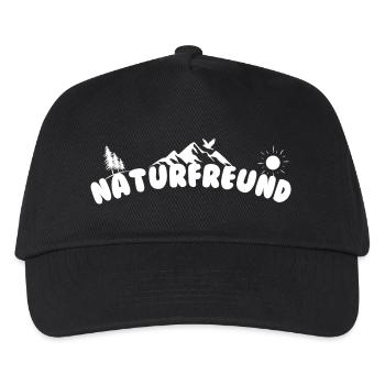 Amoureux de la nature Nature Forêt Montagnes Randonnée - Casquette de baseball Enfant - noir - Devant