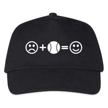 Tennis Smileys - Kids’ Baseball Cap - black - Front
