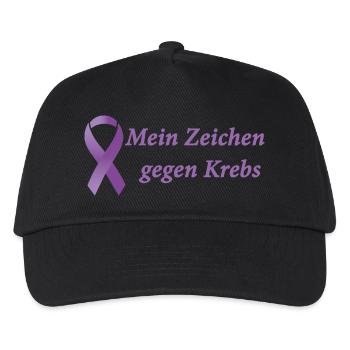 Zeichen gegen Krebs - Kinder Basecap - Schwarz - Vorne