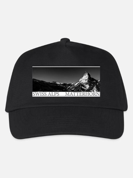 Matterhorn Swiss Alps - Kinder Basecap - Schwarz