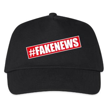 Hashtag Fake News Donald  - Kinder Basecap - Schwarz - Vorne