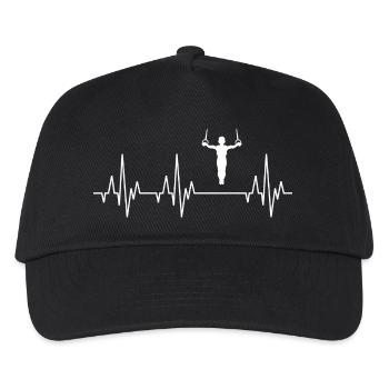 Heartbeat ECG Gymnastique Gymnastique Acrobatie Sport - Casquette de baseball Enfant - noir - Devant