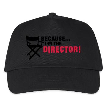 because_im_the_director__f2 - Kinder Basecap - Schwarz - Vorne