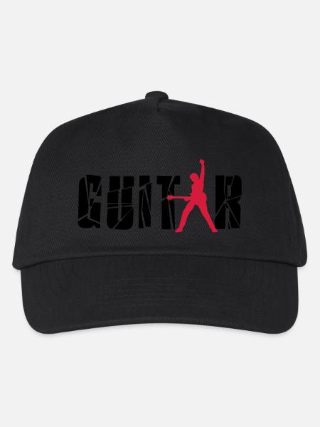 guitar player - Kinder Basecap - Schwarz