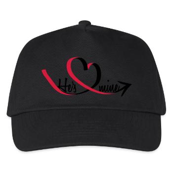 He's mine Heart - Casquette de baseball Enfant - noir - Devant