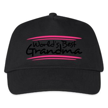 Worlds Best Grandma - Kinder Basecap - Schwarz - Vorne