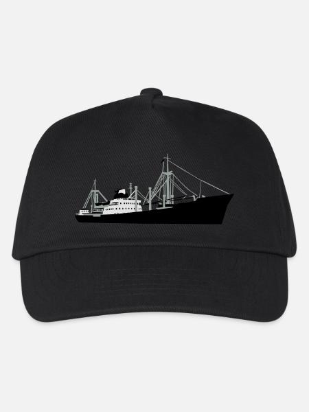 Schiff - MS F. Freiligrath - Kinder Basecap - Schwarz