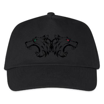 wolf_wildlife_002 - Kinder Basecap - Schwarz - Vorne