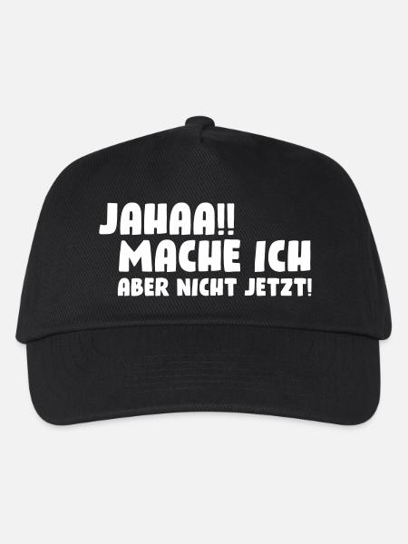 Jahaa!! Mache ich, aber nicht jetzt! - Kinder Basecap - Schwarz