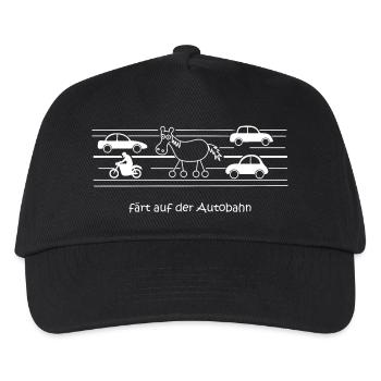 sur l’autoroute, la circulation, la route, la voiture, les roues - Casquette de baseball Enfant - noir - Devant
