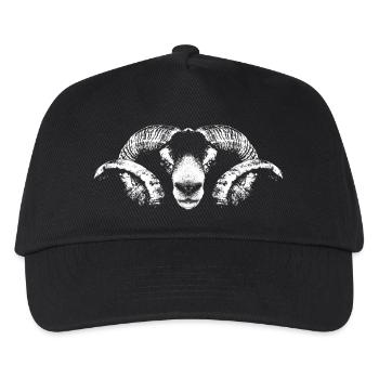Aries / Portrait / White / Head - Kids’ Baseball Cap - black - Front