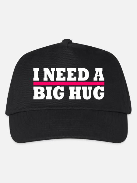 I need a big hug - Kinder Basecap - Schwarz