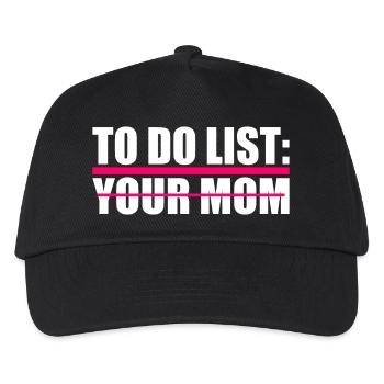 To do list your mom - Kids’ Baseball Cap - black - Front