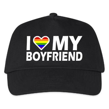 I love my boyfriend - Kinder Basecap - Schwarz - Vorne